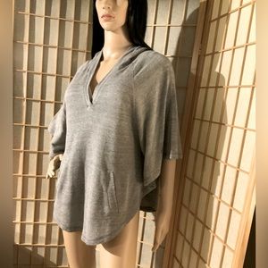 H.I.P. - Gray color sporty pullover cape. Sz M